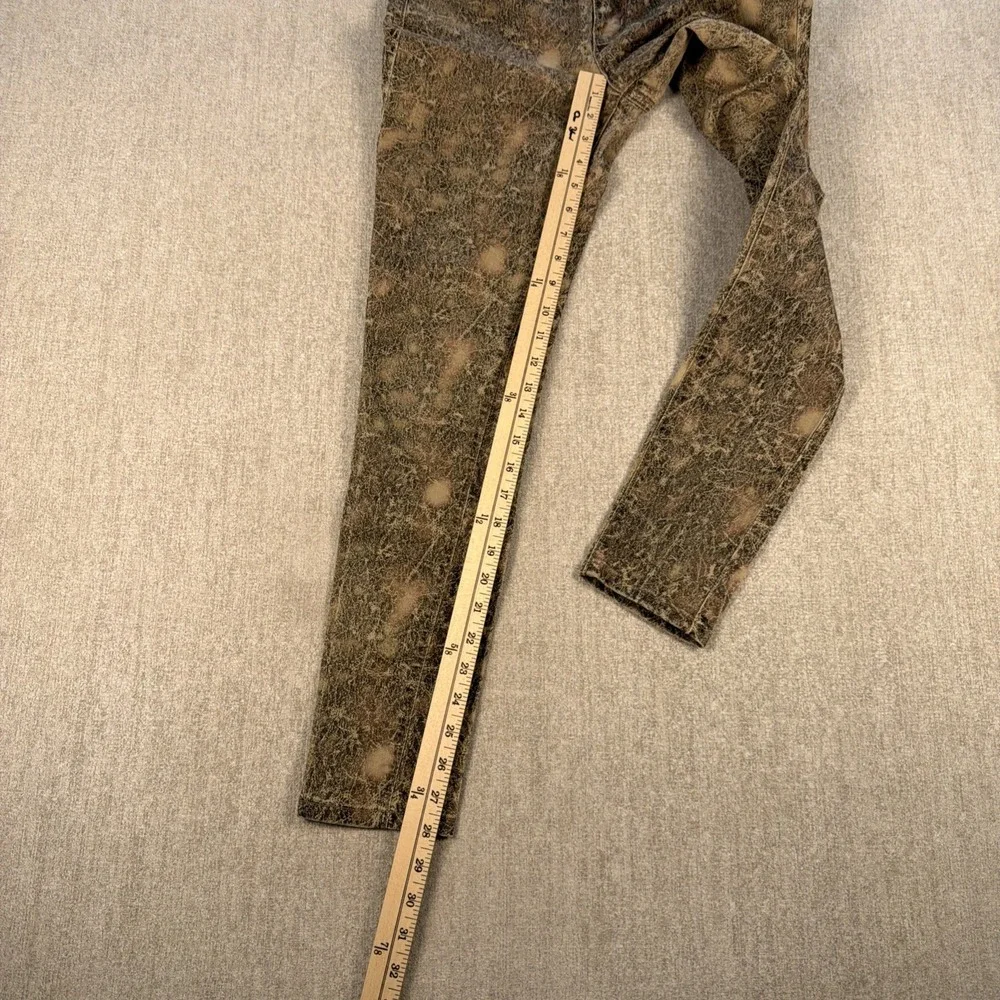 Y2K Tempo Paris Skinny Jeans Women's Small Acid Wash Camo Print Grunge Moto